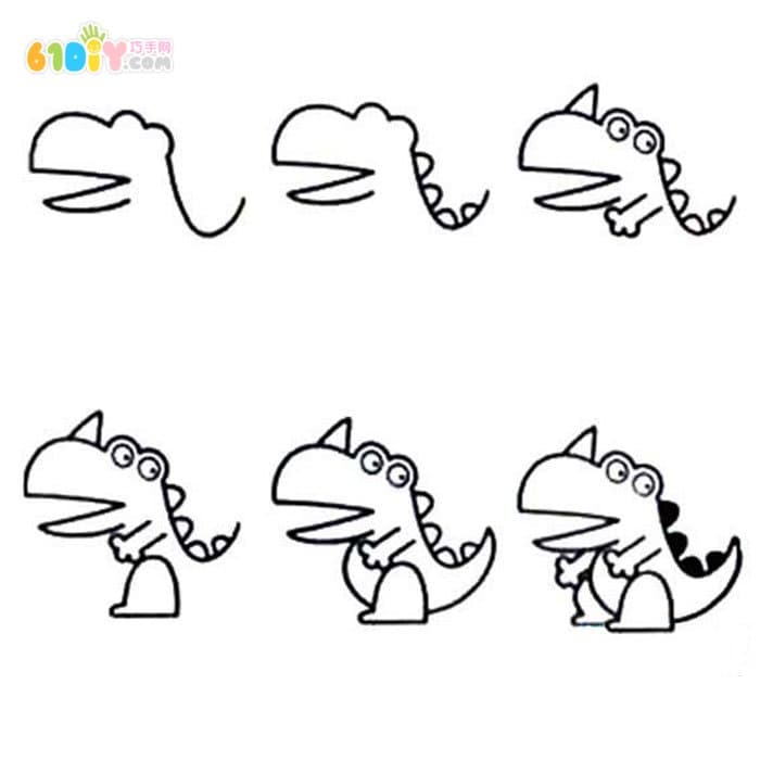 怎样画恐龙