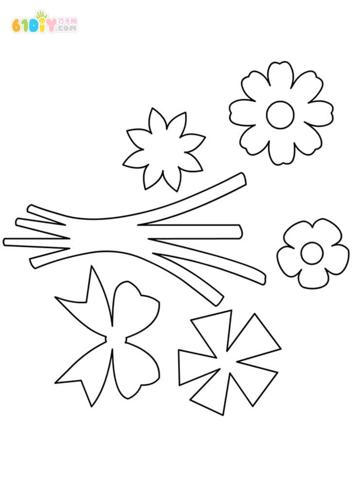 儿童手工制作母亲节花束贴画