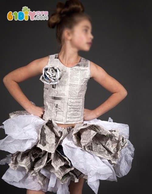 幼儿园塑料袋制作公主礼服