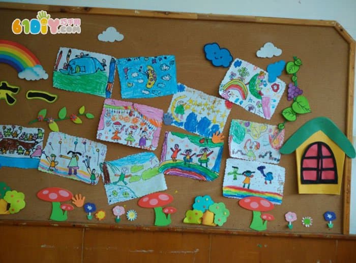 幼儿园庆六一主题墙布置