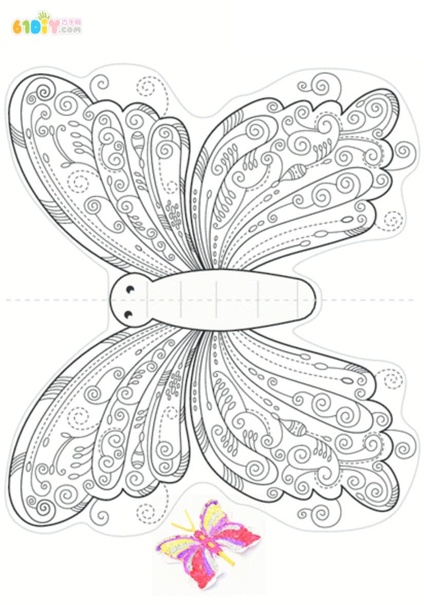 儿童小创意 四款昆虫手工——蝴蝶、蜻蜓、苍蝇、天牛