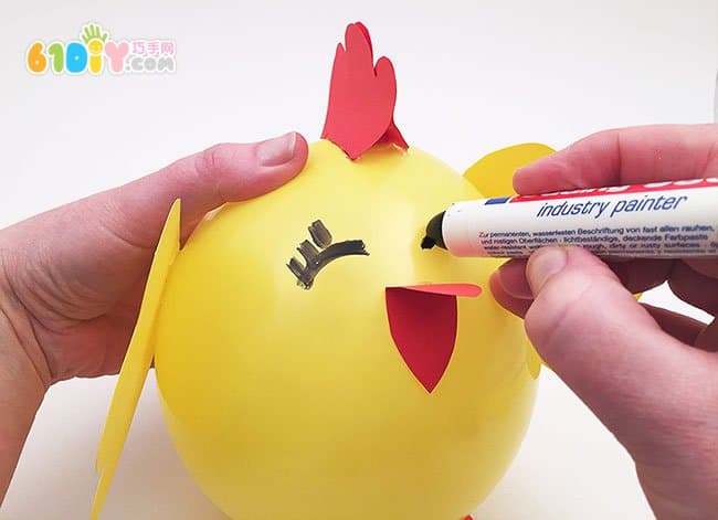 儿童DIY 气球制作小鸡