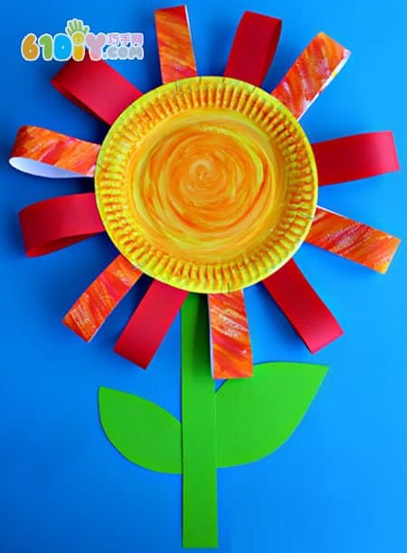 幼儿教师节手工 制作纸盘花朵