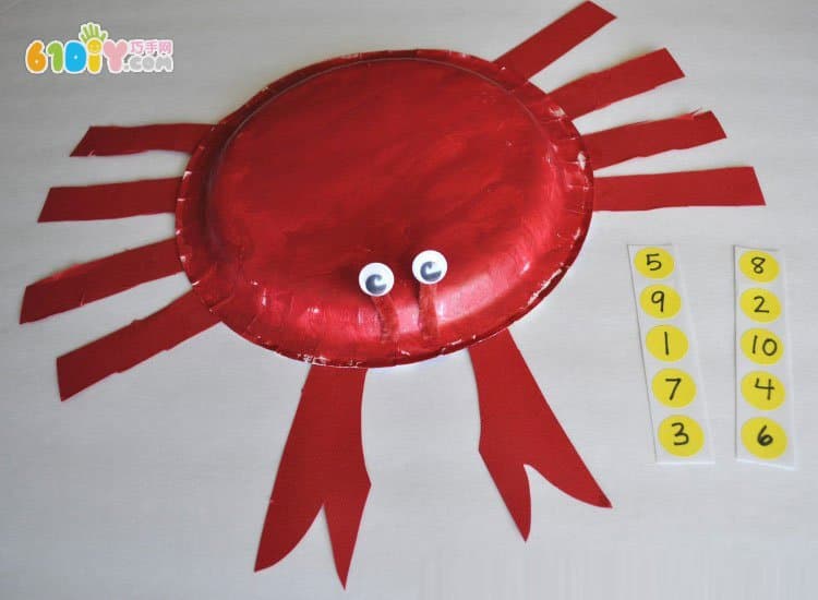儿童DIY纸盘大螃蟹