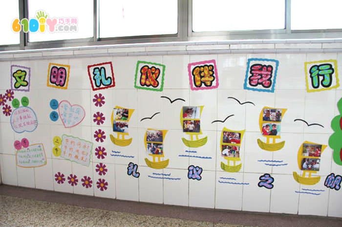 幼儿园文明礼仪主题墙