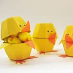 儿童手工制作鸡蛋盒小鸡