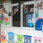 幼儿园走廊环创 照片墙