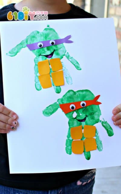 儿童创意DIY 手印画忍者神龟