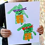 儿童创意DIY 手印画忍者神龟