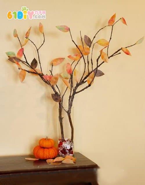 儿童手工制作秋天的立体树