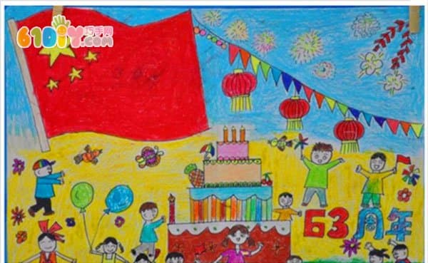 关于庆祝国庆节的儿童画_巧巧手幼儿手工网