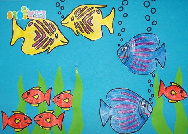 儿童手工制作海底世界贴画