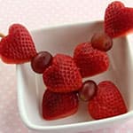 趣味美食 爱心草莓串
