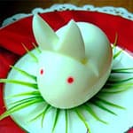 儿童卡通早餐制作 鸡蛋制作小白兔