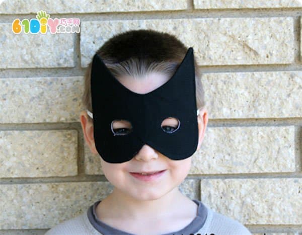 不织布手工制作万圣节小男孩蝙蝠侠装扮服饰