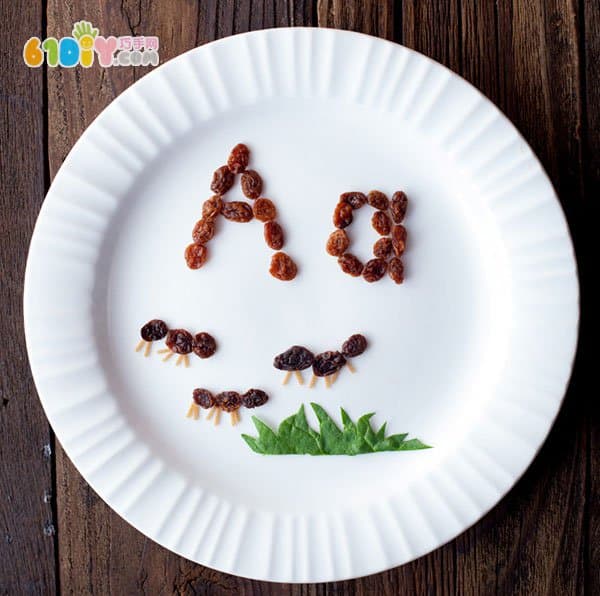 字母A手工 葡萄干蚂蚁Ant