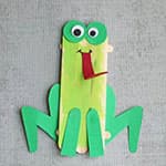 幼儿园手工 雪糕棒制作小青蛙
