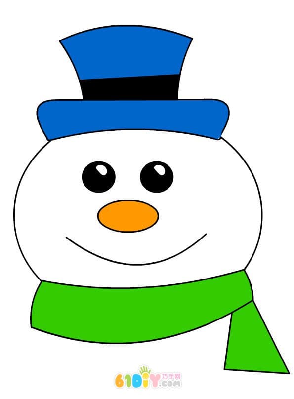 8款简单可爱的雪人填色图