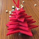不织布星星制作圣诞树挂饰
