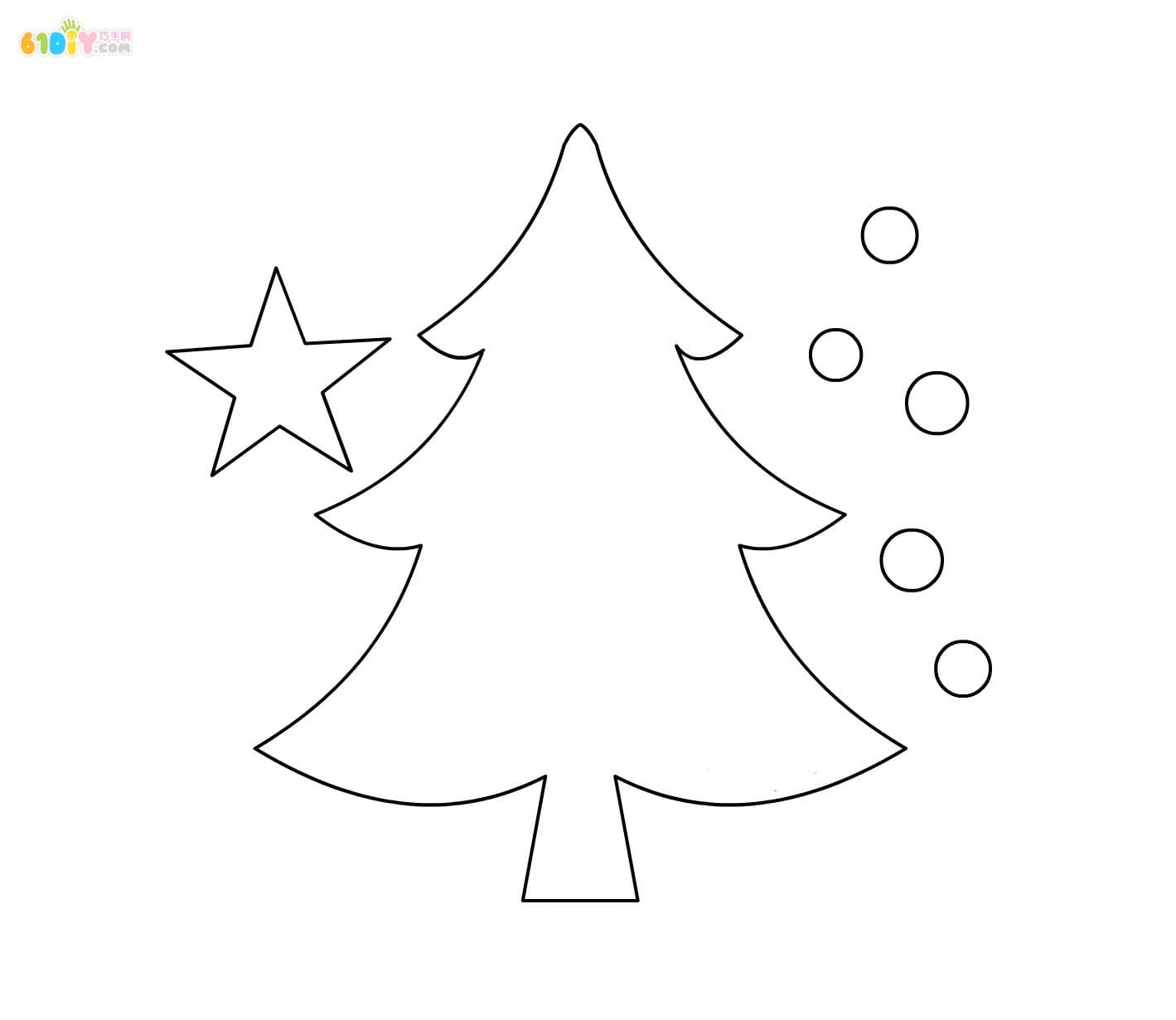 10款幼儿园圣诞树填色图