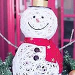 圣诞节装饰手工 毛线制作立体雪人