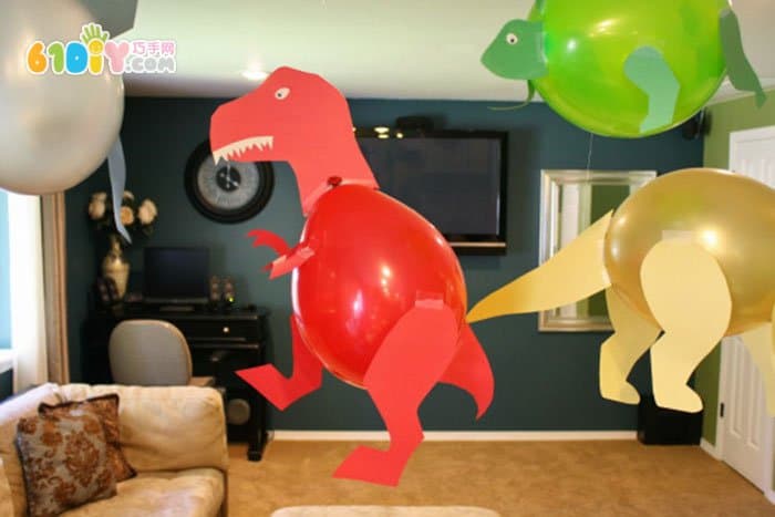 气球DIY制作恐龙挂饰