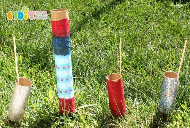 儿童手工制作新年火箭烟花