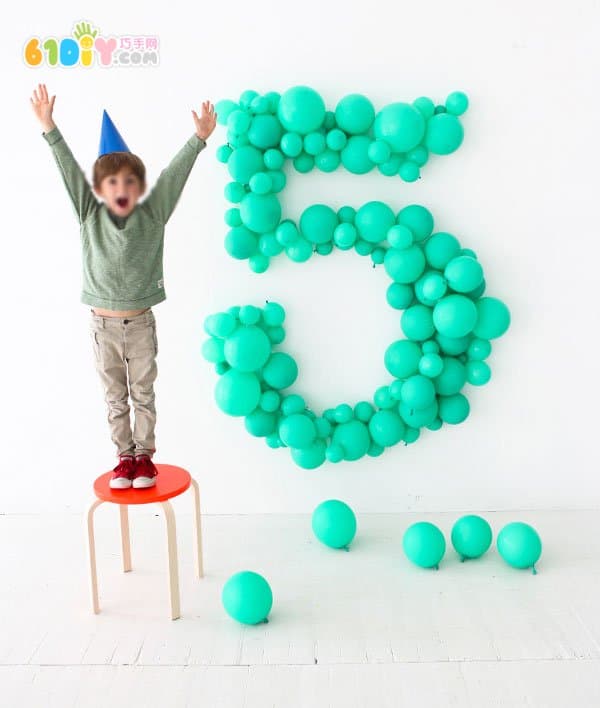 气球DIY制作派对装饰数字