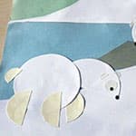 幼儿园图形拼贴 可爱的北极熊贴画