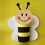 儿童手工制作可爱的纸筒小蜜蜂