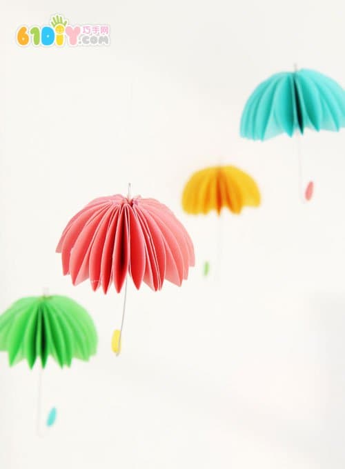 怎样制作漂亮的纸雨伞挂饰