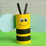春天手工教程 幼儿DIY纸筒蜜蜂
