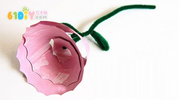 母亲节DIY 怎样制作纸盘玫瑰花