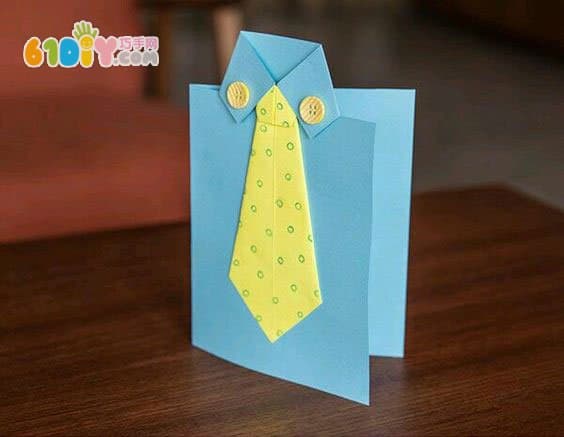 儿童手工制作父亲节衬衫卡