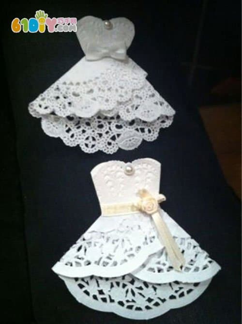 教你用蕾丝蛋糕纸制作漂亮礼服裙子