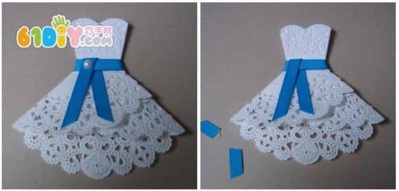教你用蕾丝蛋糕纸制作漂亮礼服裙子