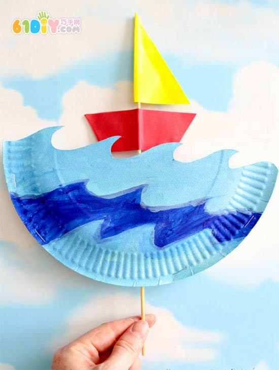 纸盘小创意 会行驶的帆船