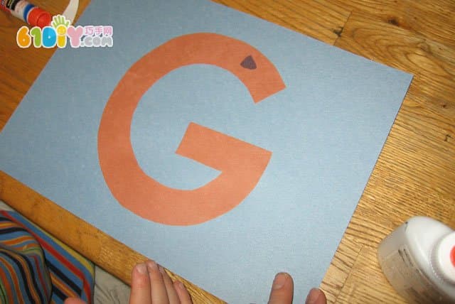 幼儿学字母G手工 山羊贴画