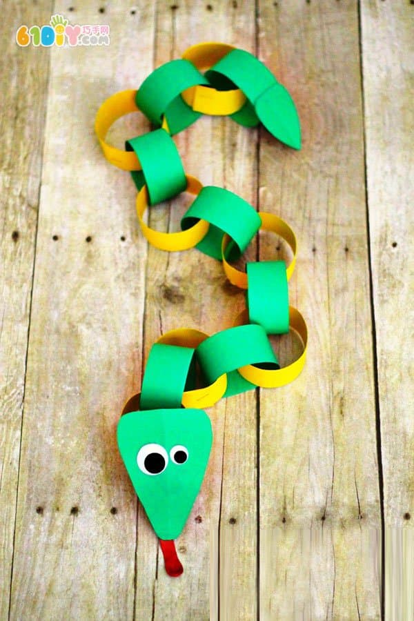 儿童手工制作纸链蛇