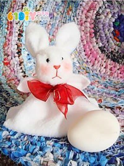 手帕手工制作可爱的小兔子玩偶