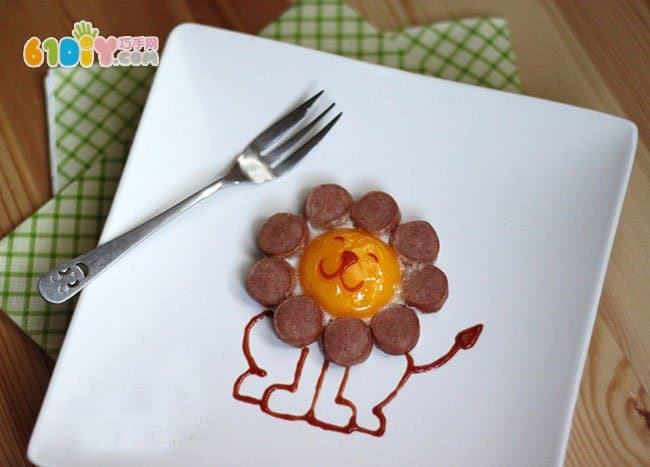 超可爱的蛋蛋早餐 卡通狮子