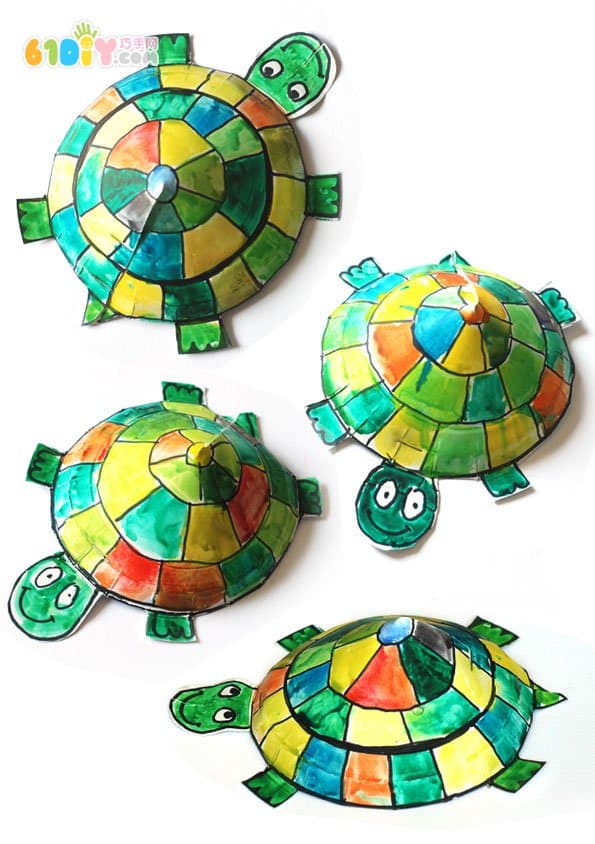 儿童手工制作纸盘乌龟