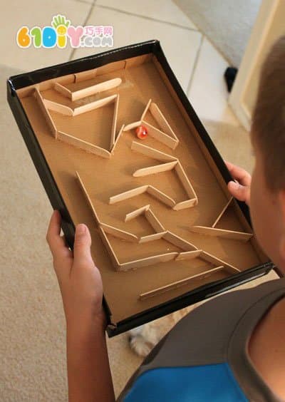 DIY制作纸盒滚珠玩具