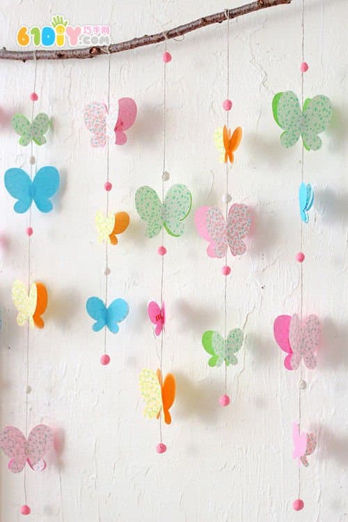 制作简单漂亮的幼儿园蝴蝶吊饰