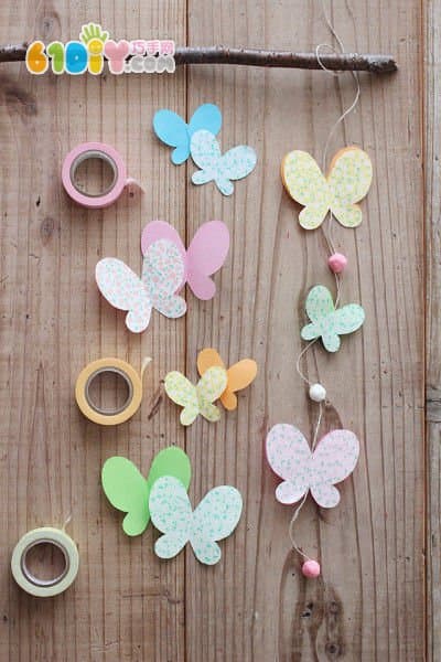 制作简单漂亮的幼儿园蝴蝶吊饰