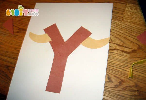 幼儿学字母Y手工 牦牛贴画