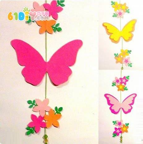 幼儿园吊饰DIY 制作美丽的蝴蝶挂饰