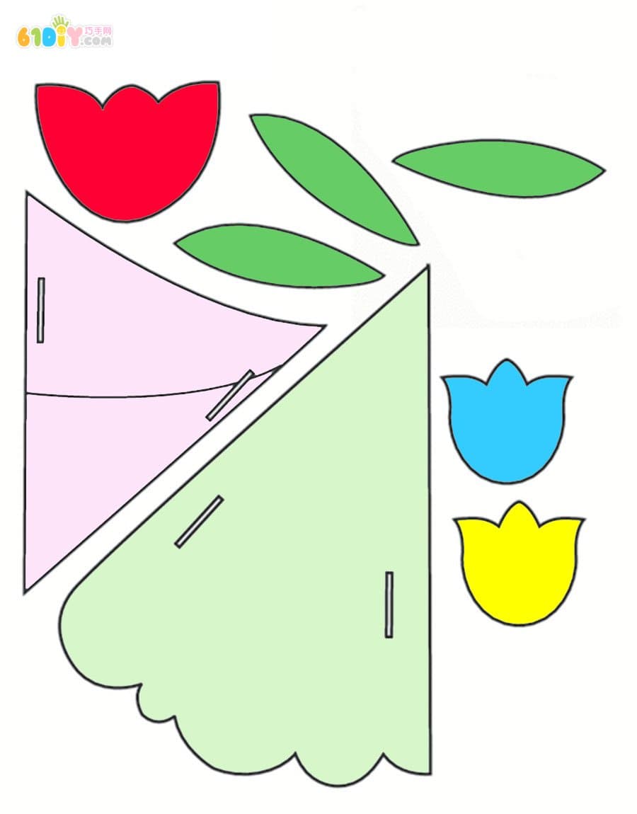 幼儿制作教师节花束卡片（附模板）