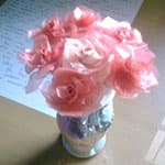 塑料袋手工制作玫瑰花束