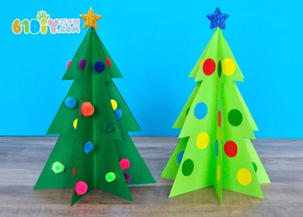 儿童DIY制作简单漂亮的立体圣诞树
